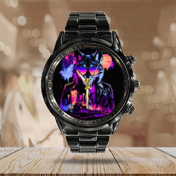 Discover Synthwave Pack Alpha Calendar Steel Band Watch