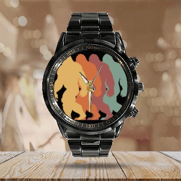 Discover Bigfoot retro vintage Calendar Steel Band Watch