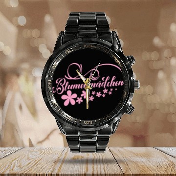 Discover Flower Girl Flower Child on Wedding Calendar Steel Band Watch