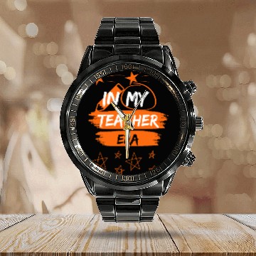 Discover In My Teacher Era First Day Of School Calendar Steel Band Watch
