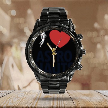 Discover I Love Astronauts Spacecraft Cosmonaut Astronaut Calendar Steel Band Watch