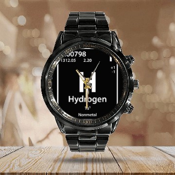 Discover Hydrogen Element (white) Calendar Steel Band Watch