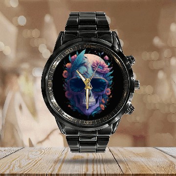 Discover Floral Skull | C13 Calendar Steel Band Watch