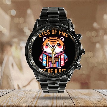 Discover Bengal tiger in Kimono Calendar Steel Band Watch