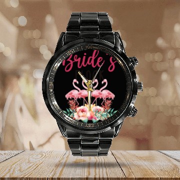 Discover Brides Flock Flamingo Tribe Bachelorette Party Calendar Steel Band Watch