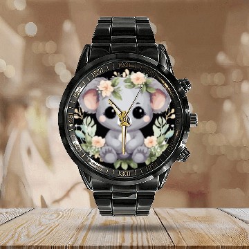 Discover Blossom with Cuteness Calendar Steel Band Watch