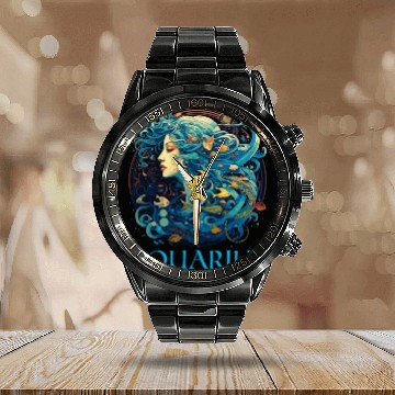 Discover Embrace Your Aquarius Identity: Aquarius Zodiac Calendar Steel Band Watch