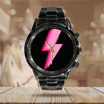 Discover hot pink and light pink Calendar Steel Band Watch