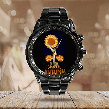 Discover Embrace the Season: Hello Autumn Calendar Steel Band Watch