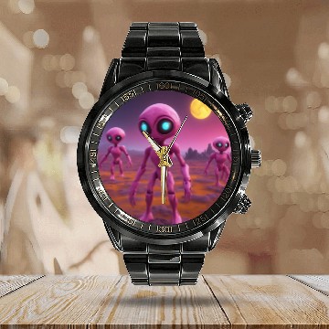 Discover cups, alien, pillows, wall art, magnet, cap, Calendar Steel Band Watch