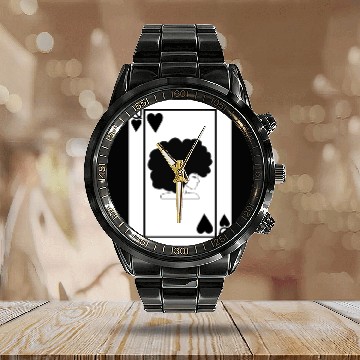 Discover Black Queen Calendar Steel Band Watch