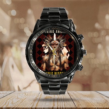 Discover From Taíno Ancestors to Spanish Descendants Calendar Steel Band Watch