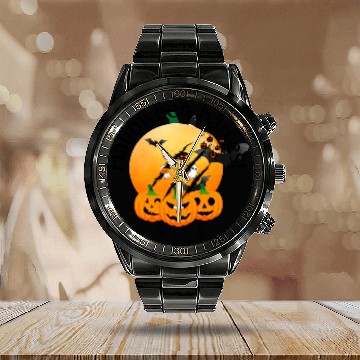 Discover Halloween Harvest Be Courageous Calendar Steel Band Watch