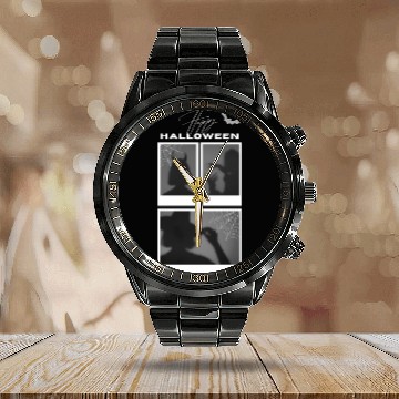 Discover Happy Halloween design Calendar Steel Band Watch