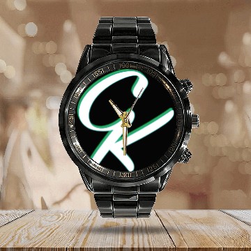 Discover CK ligature white green Calendar Steel Band Watch
