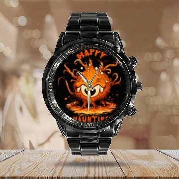 Discover Groot Happy Haunting Calendar Steel Band Watch