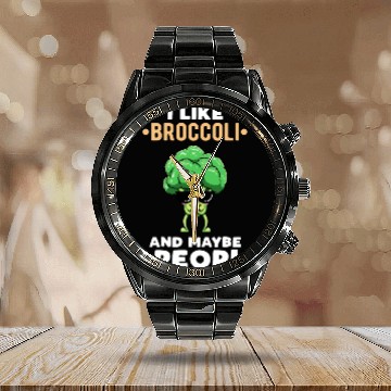 Discover I Like Broccoli And Maybe 3 People Vegetable Calendar Steel Band Watch