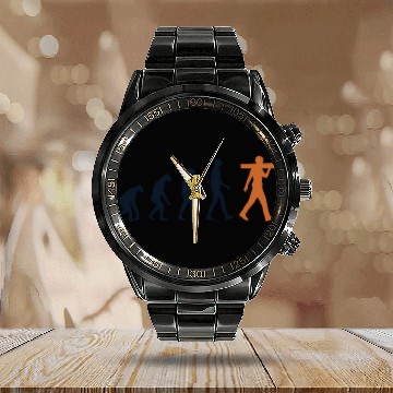 Discover Carpenter Evolution Woodturner Joiner Woodworker Calendar Steel Band Watch