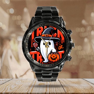 Discover Ghost - Trick or treat Calendar Steel Band Watch