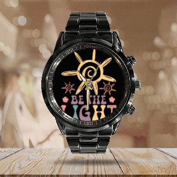 Discover BE THE LIGHT Calendar Steel Band Watch