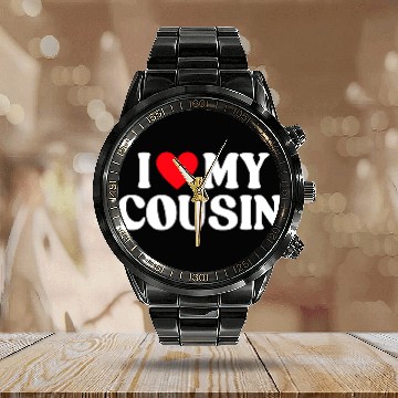 Discover I Love My Cousin I Heart My Cousin Calendar Steel Band Watch