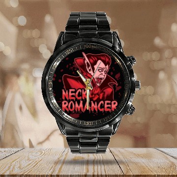 Discover Trick Or Treat Scary Vampire Horror Happy Calendar Steel Band Watch