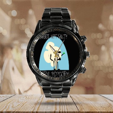 Discover Sweet Popcorn Funny Pop Culture Cartoon Parody Calendar Steel Band Watch