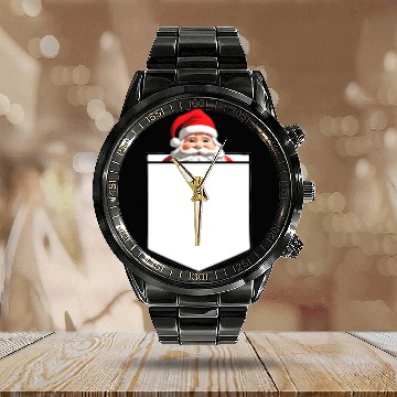 Discover Fake Pocket snata claus Calendar Steel Band Watch