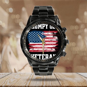 Discover grumpy old veteran Calendar Steel Band Watch
