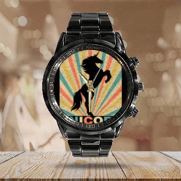 Discover UNICORN RETRO STYLE Calendar Steel Band Watch