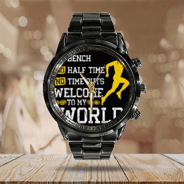 Discover Cross Country Running Calendar Steel Band Watch