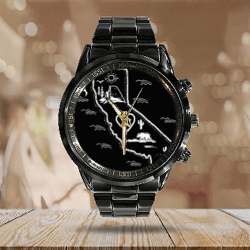 Discover Yosemite National Park Calendar Steel Band Watch