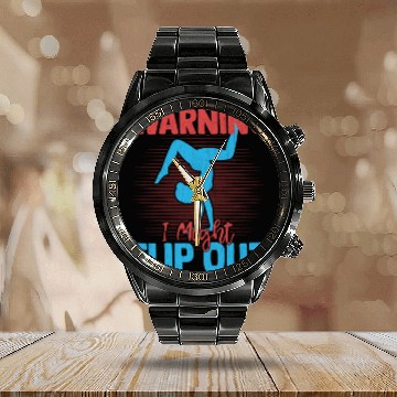 Discover Warning I Might Flip Out Cheerleading Cheerleader Calendar Steel Band Watch