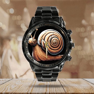 Discover Snail / Animal / Slimy / Meadow / Grass / Pet Calendar Steel Band Watch