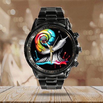 Discover Snail / Animal / Slimy / Meadow / Grass / Pet Calendar Steel Band Watch