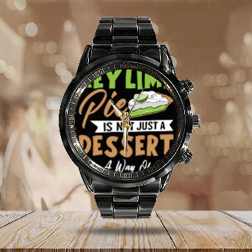 Discover Key Lime Pie Lover Dessert Calendar Steel Band Watch