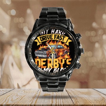Discover Demo Derby Demolition Derby Demolition Derby Lover Calendar Steel Band Watch