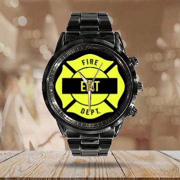 Discover EMT emergency medical technician Calendar Steel Band Watch