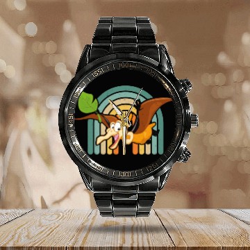 Discover Petrie Retro Vintage Japanese Land Before Time Calendar Steel Band Watch