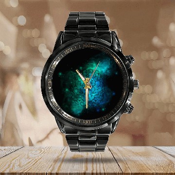 Discover Back To School Brain Calendar Steel Band Watch