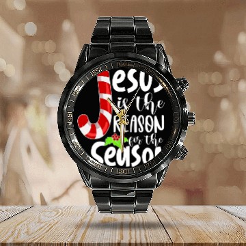 Discover Jesus Is The Reason For The Season Christian Calendar Steel Band Watch