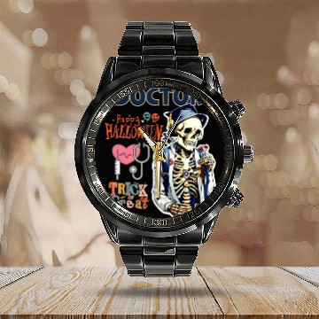 Discover "Spooky Medical Greetings" Calendar Steel Band Watch