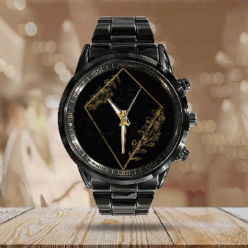 Discover 25th Wedding Anniversary / 25 Years Together Calendar Steel Band Watch
