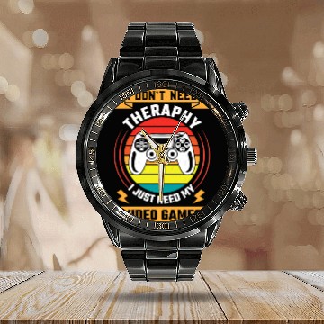 Discover Coffee and my Video Games Video Game Lover Calendar Steel Band Watch