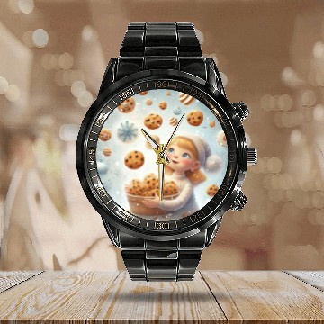 Discover Cookie Raining Wonderland Calendar Steel Band Watch