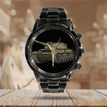 Discover Tiger Tank World War II German Military Tank WW2ta Calendar Steel Band Watch
