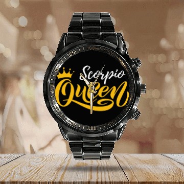 Discover Scorpio Queen November Birthday Girl Calendar Steel Band Watch