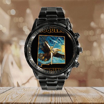 Discover New Mexico - Eagle Calendar Steel Band Watch