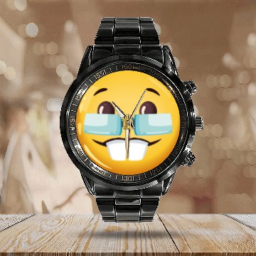 Discover GOOFY AHH nerd goofy ahh meme Calendar Steel Band Watch