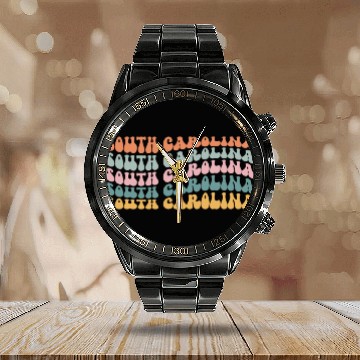 Discover South Carolina State South Carolinian Pride Calendar Steel Band Watch